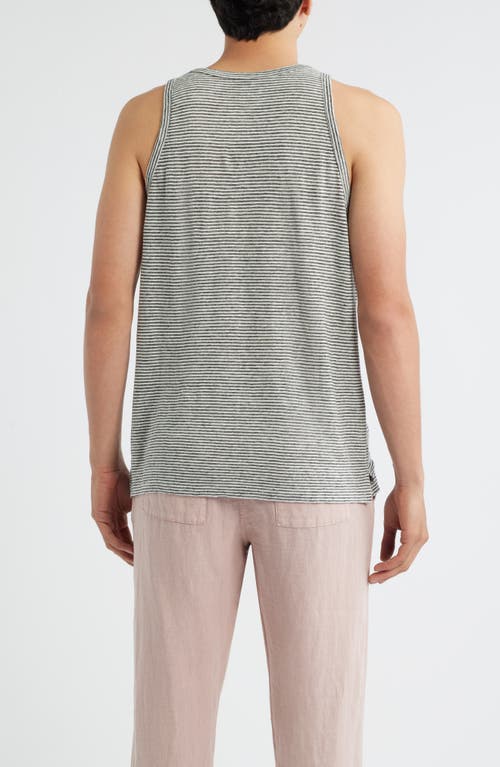 Alex Crane Linen Tank In Gray