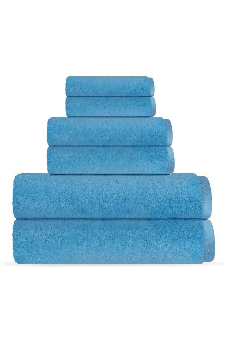 Puresoft 6-Piece Turkish Towel Set, Main, color, SEAGLASS