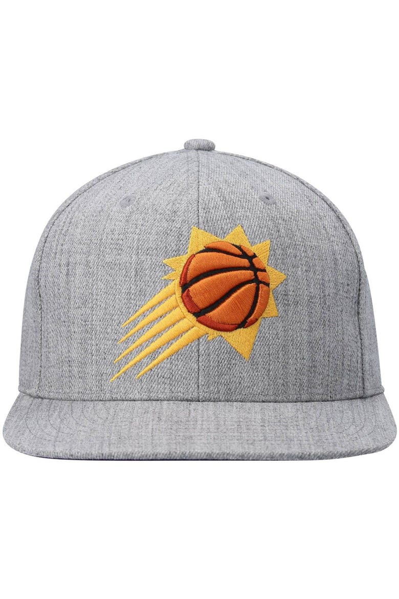 Men's Mitchell & Ness Heathered Gray Phoenix Suns 2.0 Snapback Hat, Alternate, color, Heather Gray
