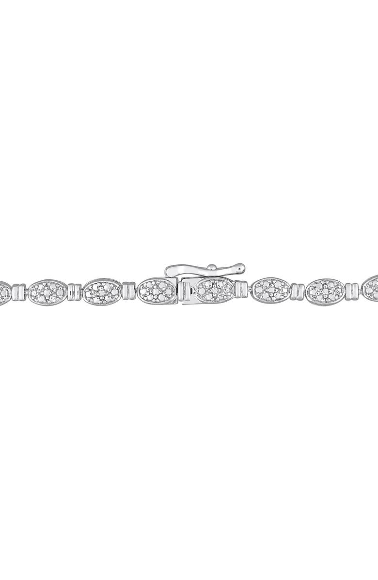 DELMAR Sterling Silver Pavé Diamond Tennis Necklace - 0.50ct., Alternate, color, 