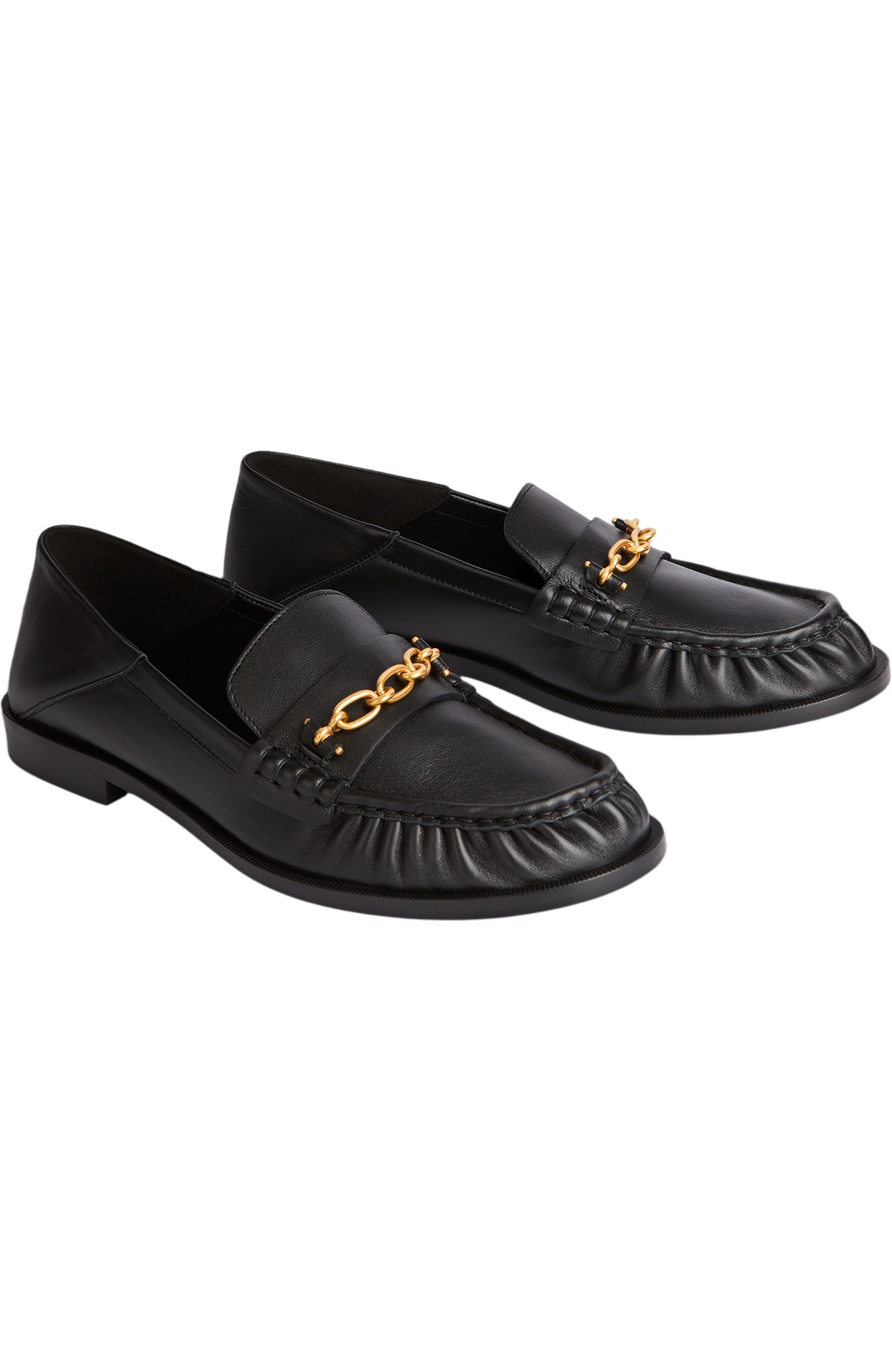 Sync smooth leather loafers, Main, color, black