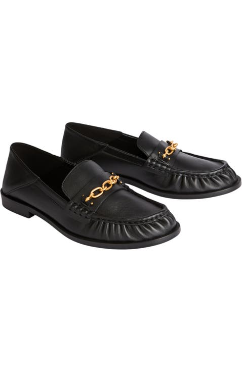 Sync smooth leather loafers
