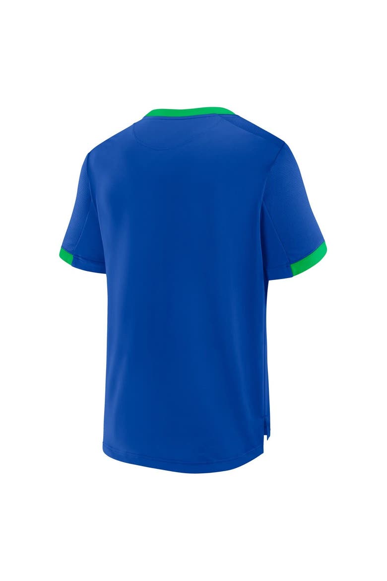 Men's Fanatics Blue Seattle Sounders FC Stoppage Time Striker T-Shirt, Alternate, color, Blue