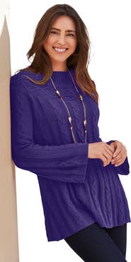 Jessica London Cable Sweater Tunic