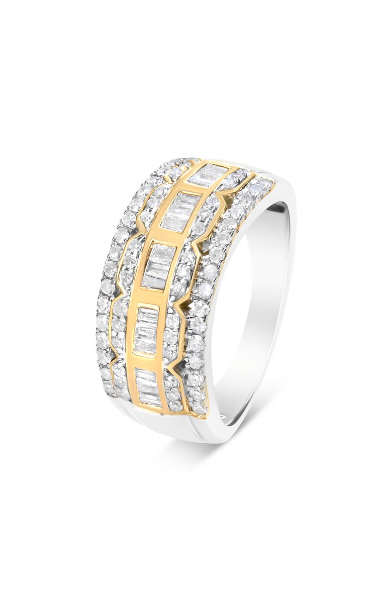 Haus of Brilliance 10K Gold 1.00 Cttw Diamond Art Deco Multi-Row Ring Band, Main, color, Yellow Gold