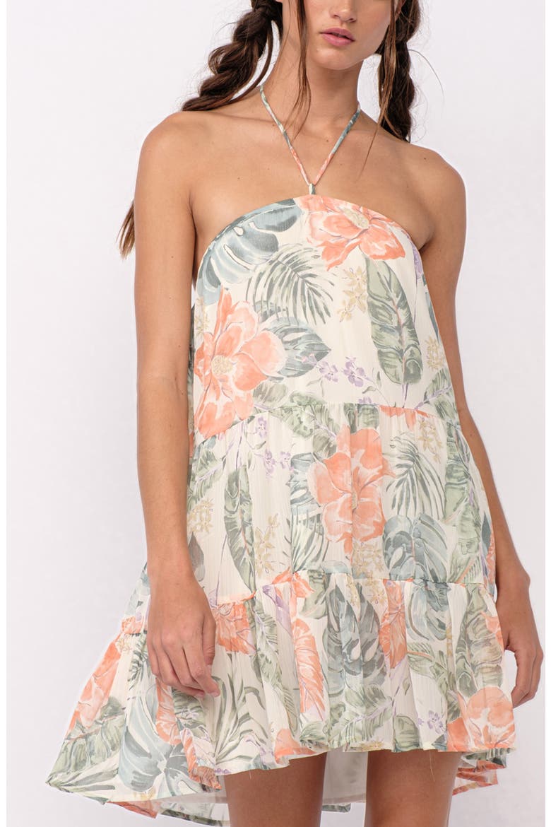 Halter Swing Minidress, Alternate, color, WHITE