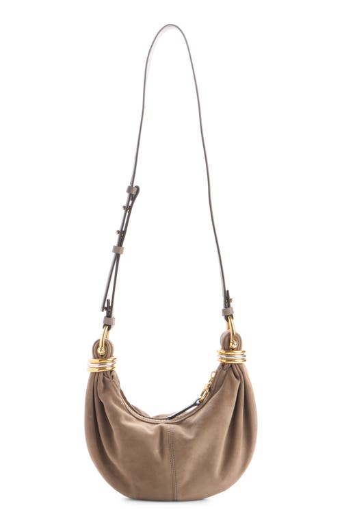Chloé Mini Bracelet Suede Hobo Bag In Brown