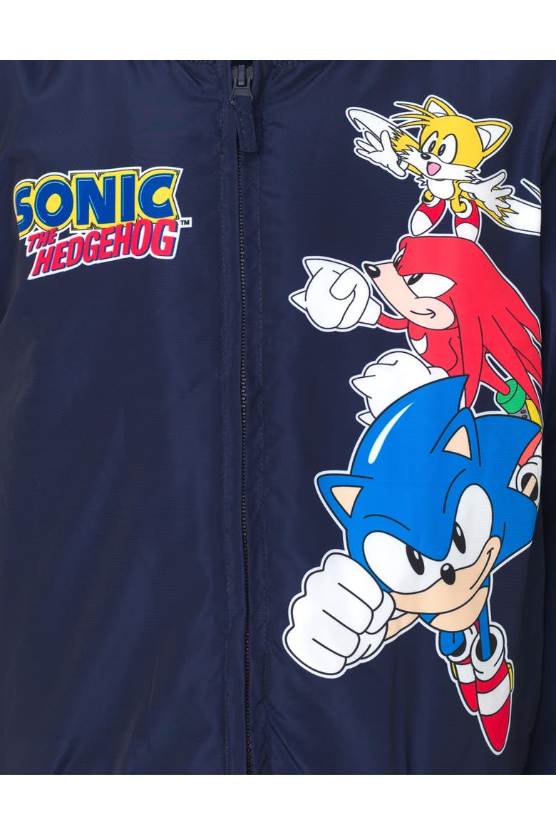 Sonic the Hedgehog Zip-Up Bomber Jacket, Alternate, color, Navy Bright Blue