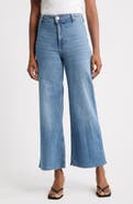 MANGO Catherin Raw Hem High Waist Culotte Jeans