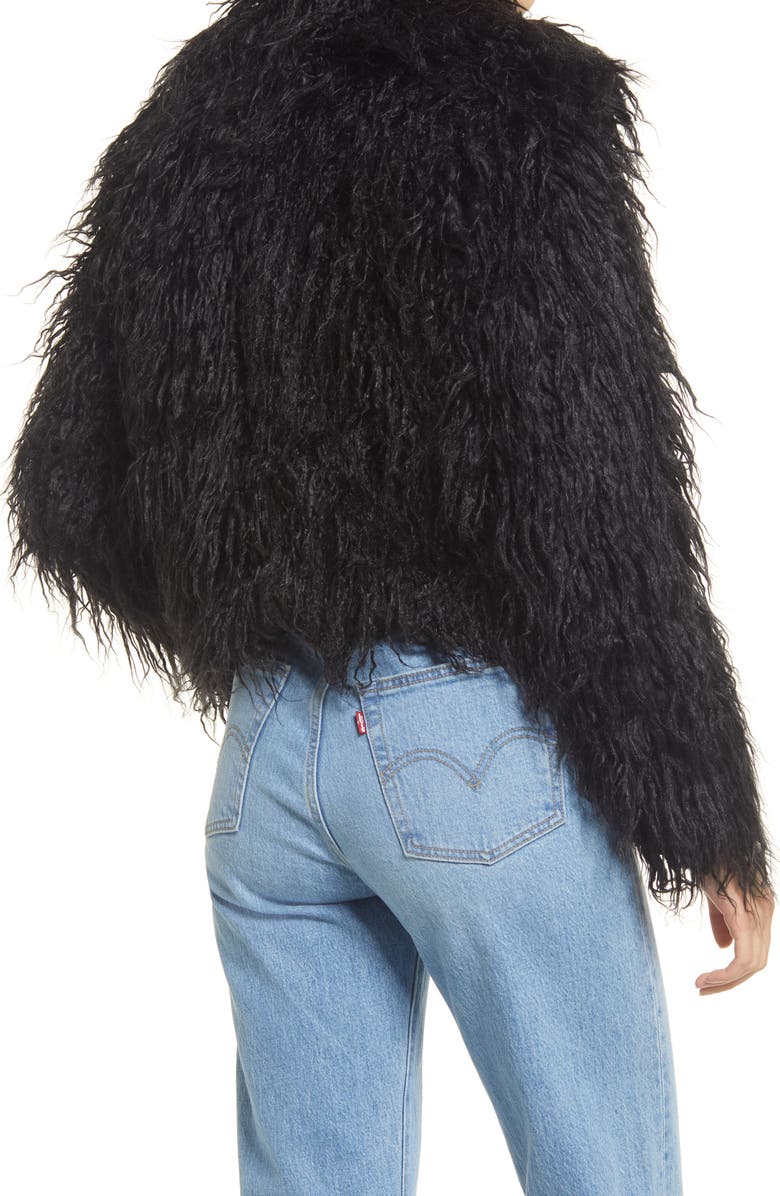 BLANKNYC Faux Fur Crop Jacket, Alternate, color, 