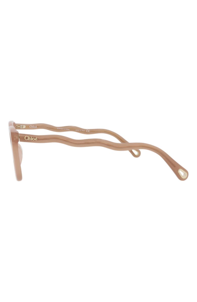 Chloé 49mm Square Optical Glasses, Alternate, color, Nude Nude Transparent