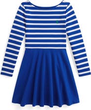 Polo Ralph Lauren Kids' Stripe Stretch Ponte Dress