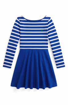 Kids' Stripe Stretch Ponte Dress