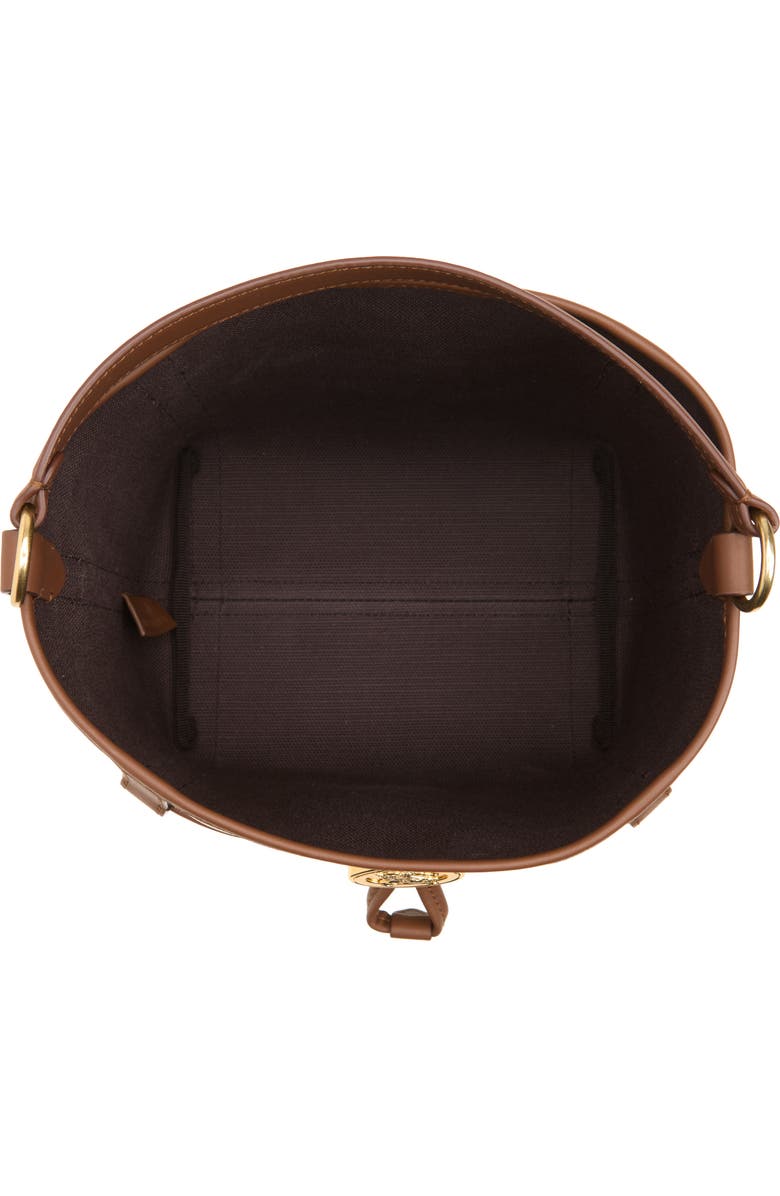 Burberry Mini Check Bucket Bag, Alternate, color, Archive Beige