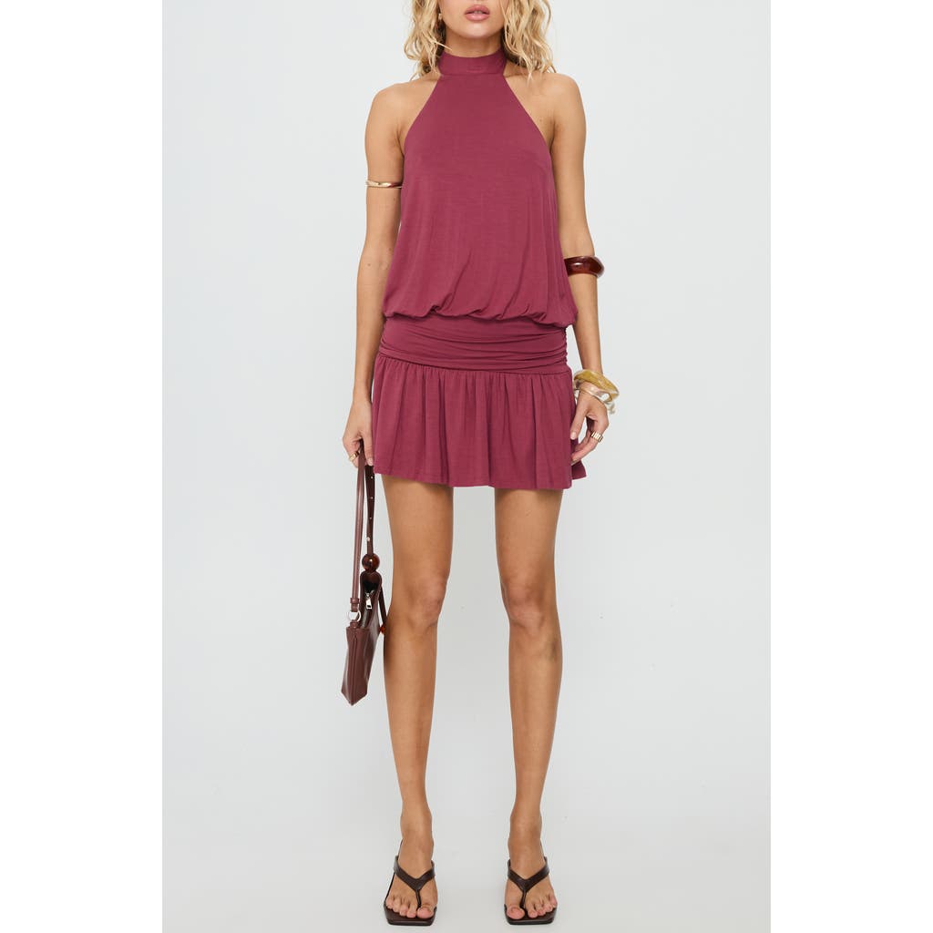 Princess Polly Lealeia Halter Minidress In Pink