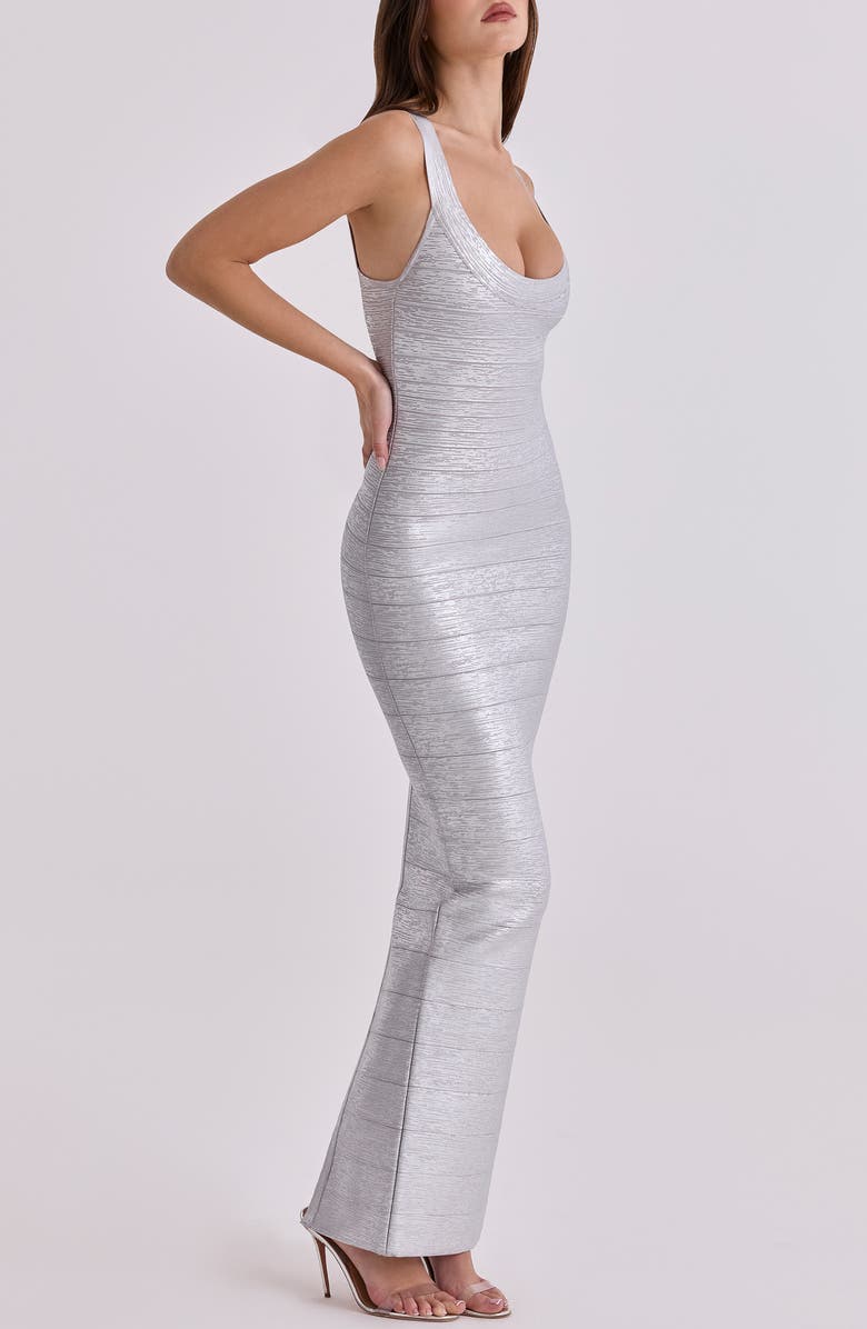 HOUSE OF CB The OG Bandage Maxi Dress, Alternate, color, Silver