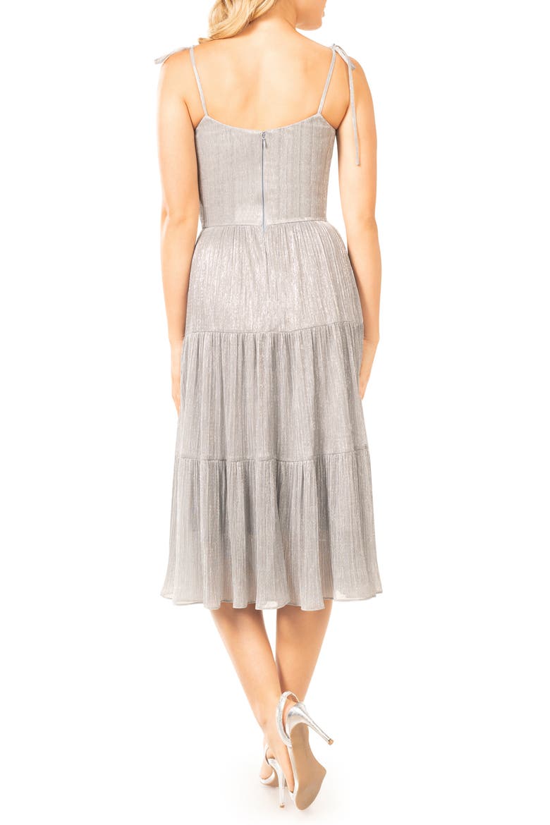Dream Metallic Tiered Midi Dress, Alternate, color, DOVE MULTI