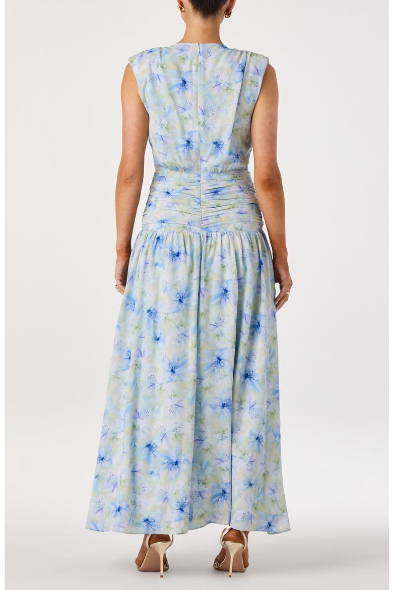 Kianna Maxi Dress, Alternate, color, BLUE FLORAL