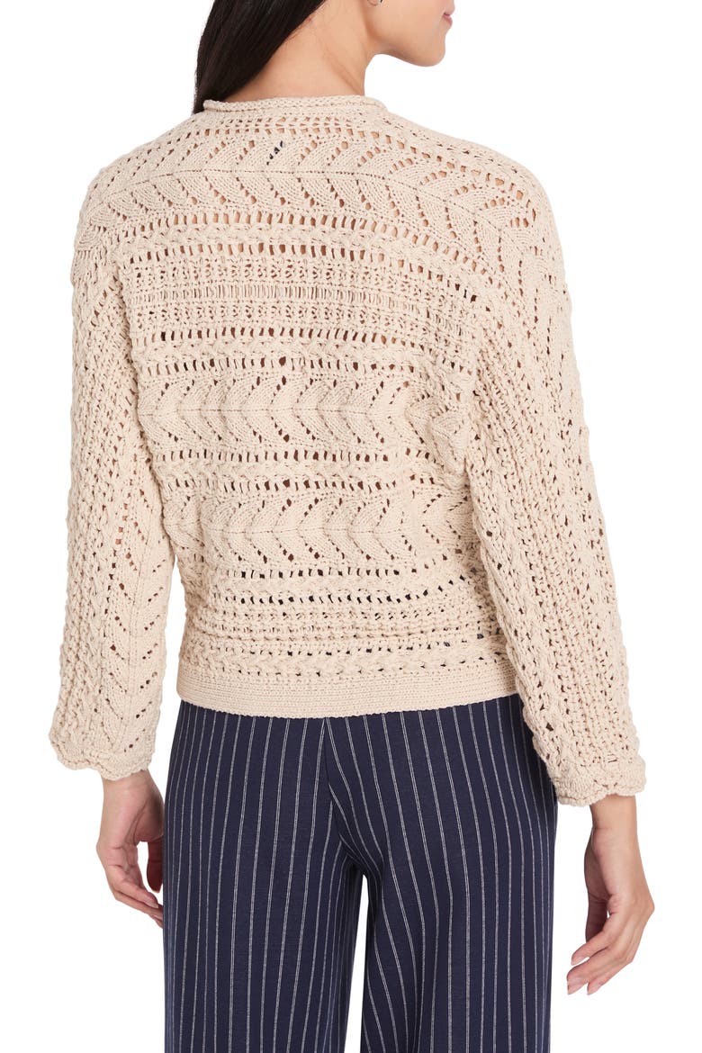 Openwork Sweater, Alternate, color, PALE SISAL
