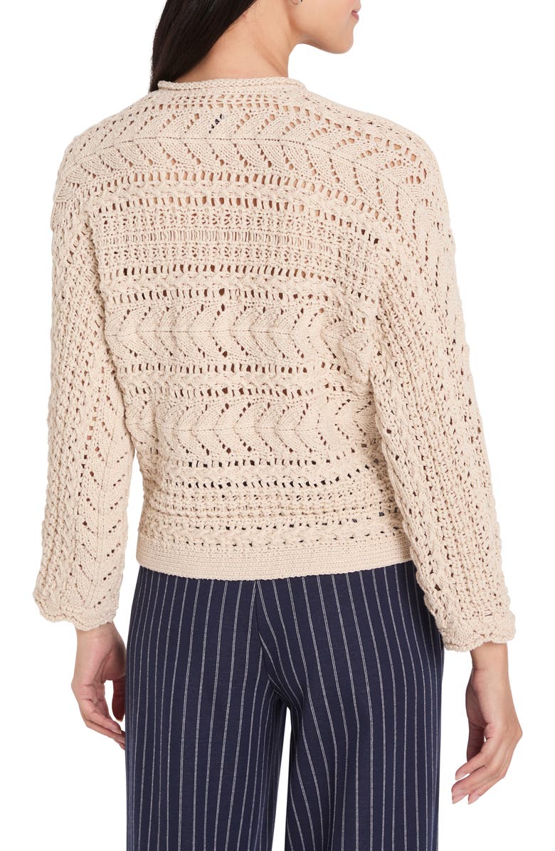 NIC+ZOE Openwork Sweater, Alternate, color, Pale Sisal