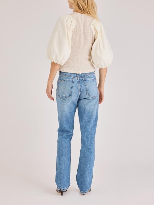 Rebecca Taylor Textured Blouse In Cream