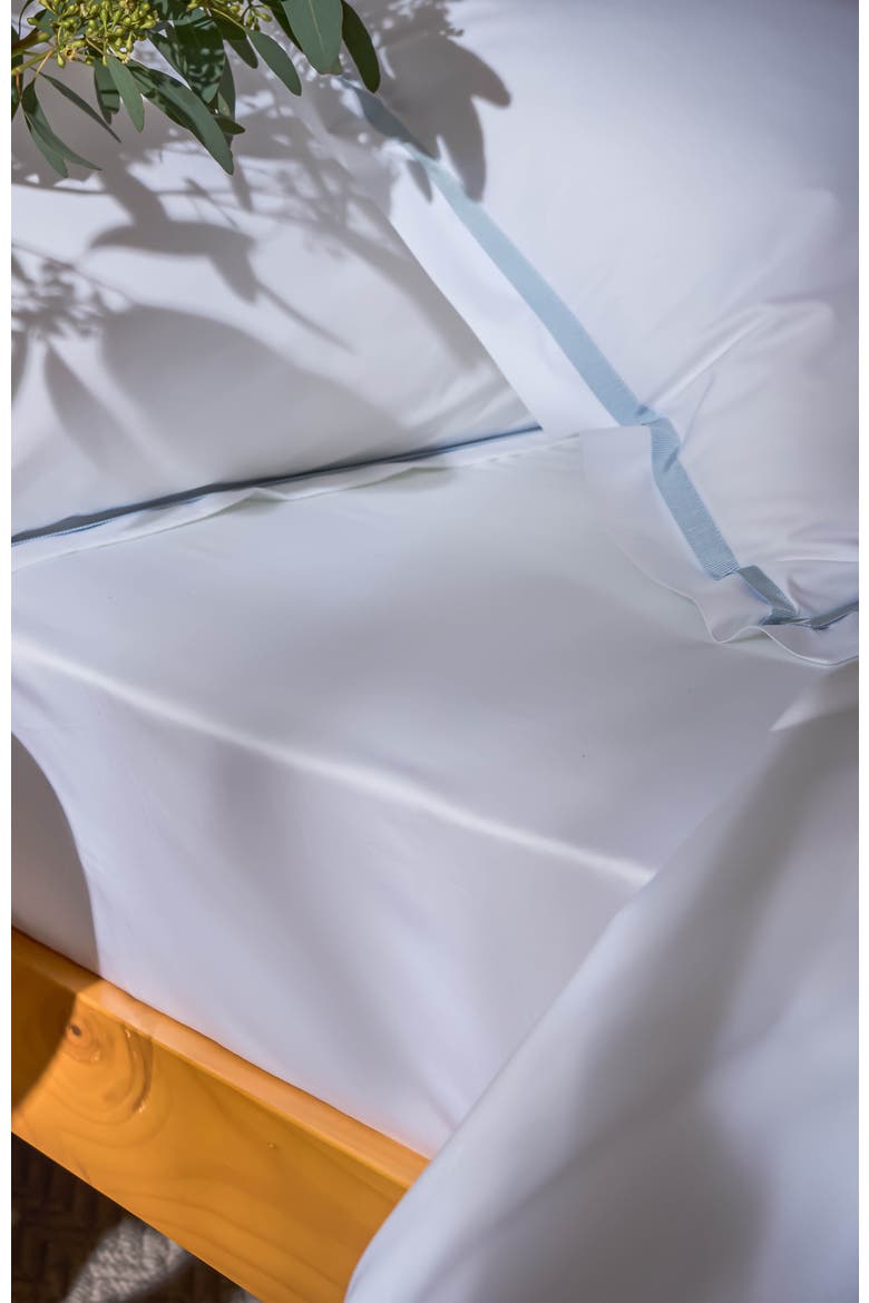 Beaumont Luxury Cotton Percale Sheet Set Bundles, Alternate, color, Pale Blue