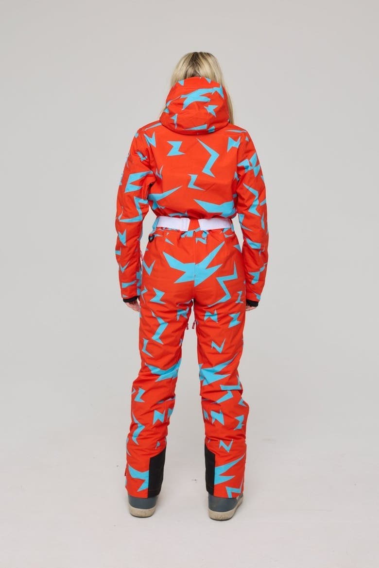 Starman Ski Suit Women's, Alternate, color, Red with blue patterns