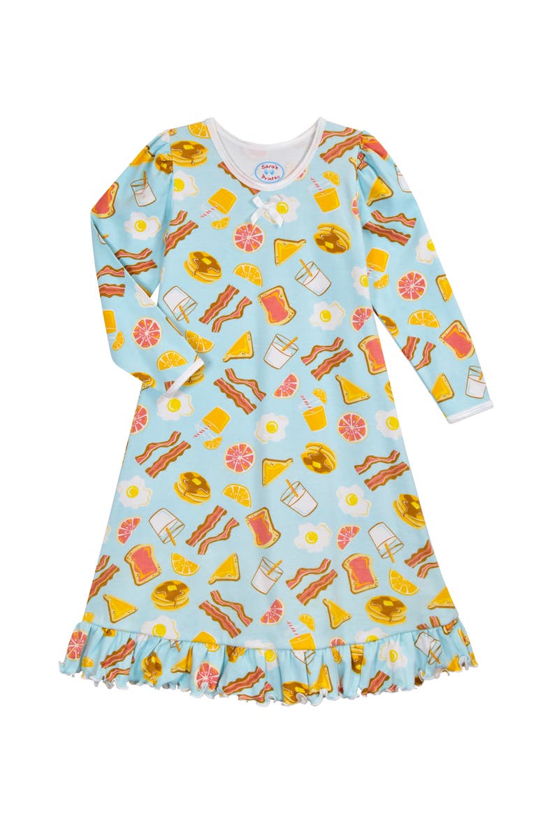 Long Sleeve Classic Nightgown, Main, color, Breakfast