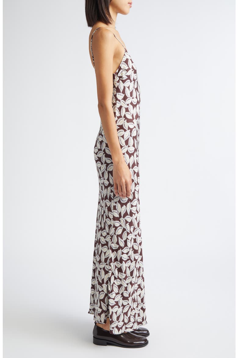 Paper Birch Print Slipdress, Alternate, color, BROWN WHITE