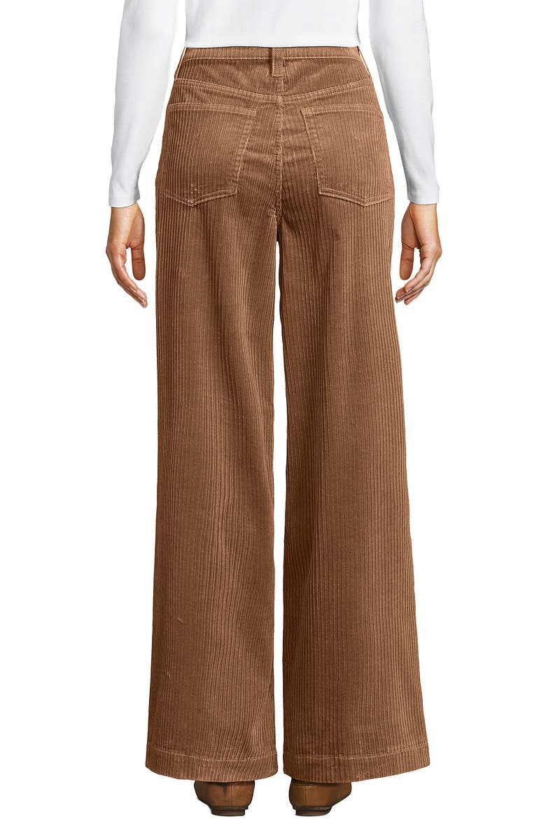 Lands' End High Rise Wide Leg Corduroy Pants, Alternate, color, 