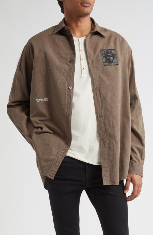 Undercover Oversize Button-up Shirt In Brown