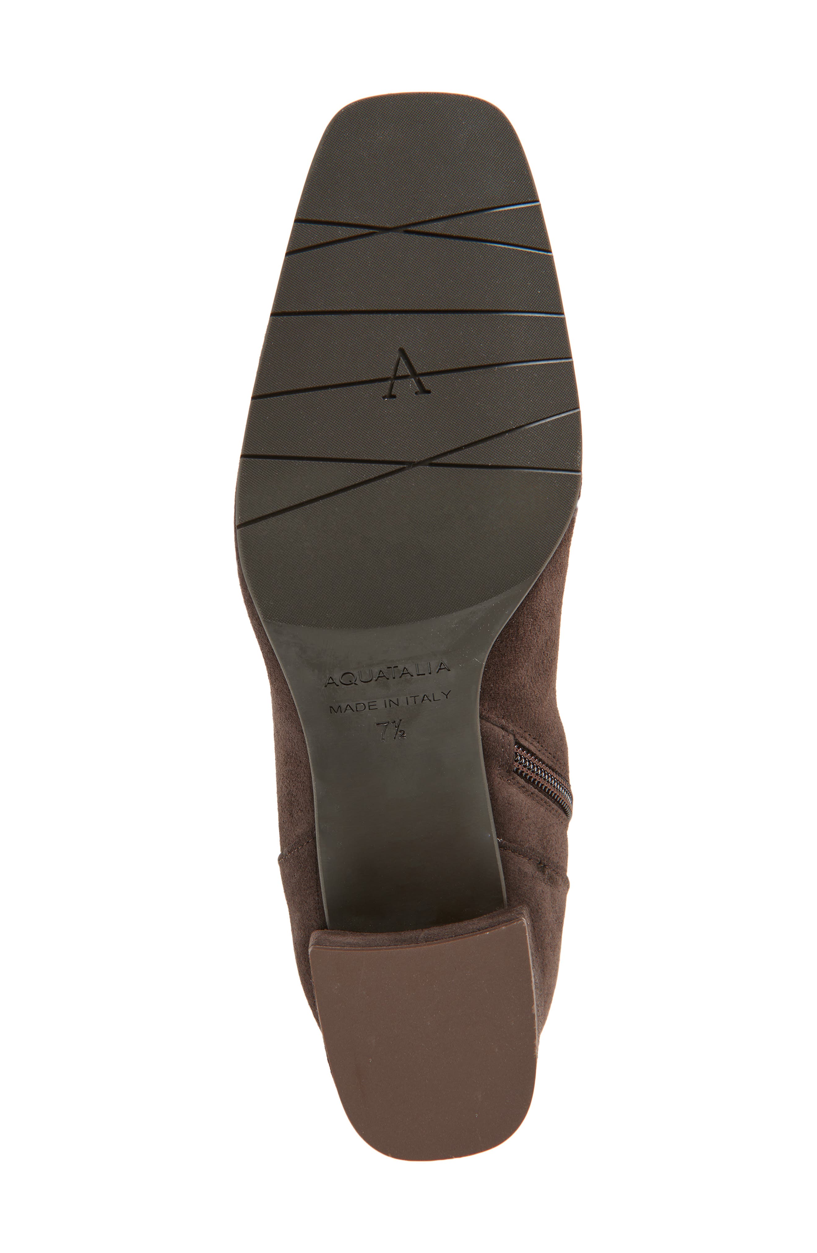 Aquatalia Loretta Weatherproof Suede Bootie, Alternate, color, Espresso Suede