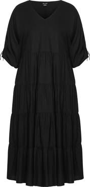 City Chic Jenna Puff Sleeve Dress
