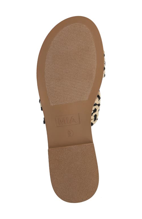 Mia Poet Slide Sandal In Natural/black