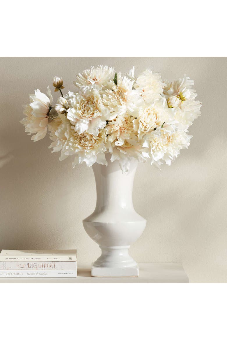 Antoinette Footed Vase, Alternate, color, White