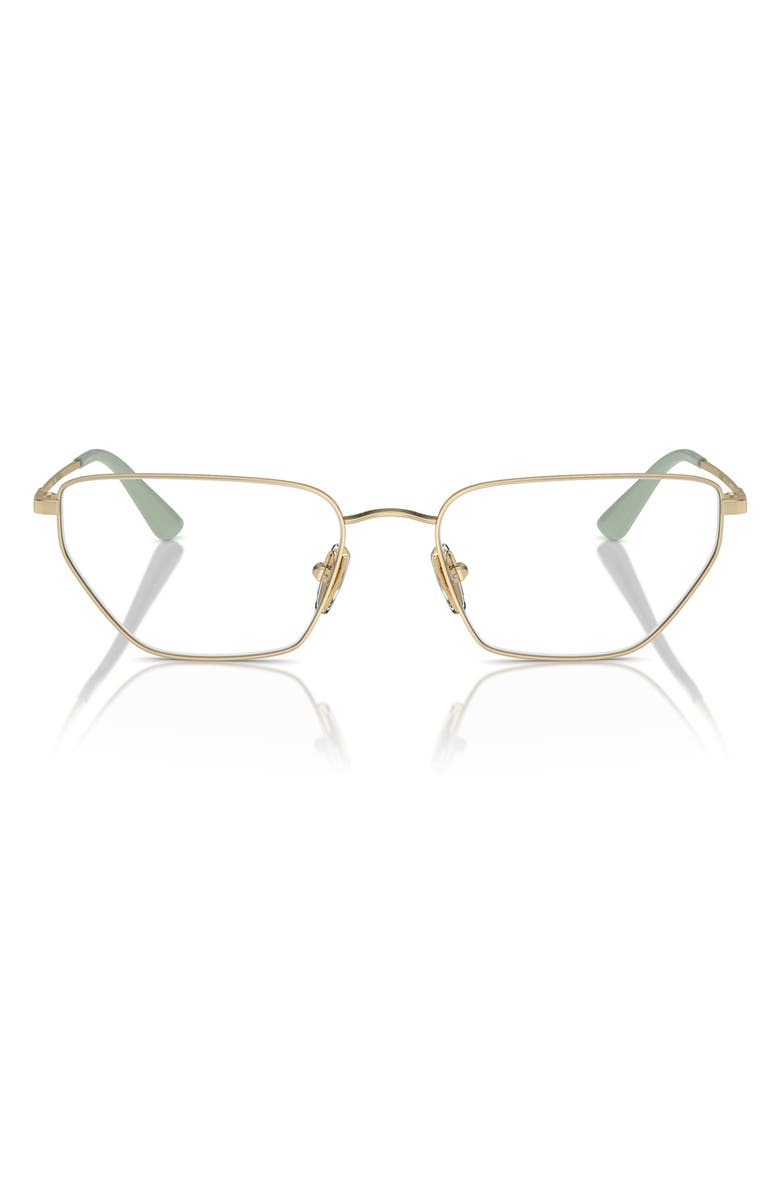 VOGUE 56mm Irregular Optical Glasses, Main, color, Pale Gold