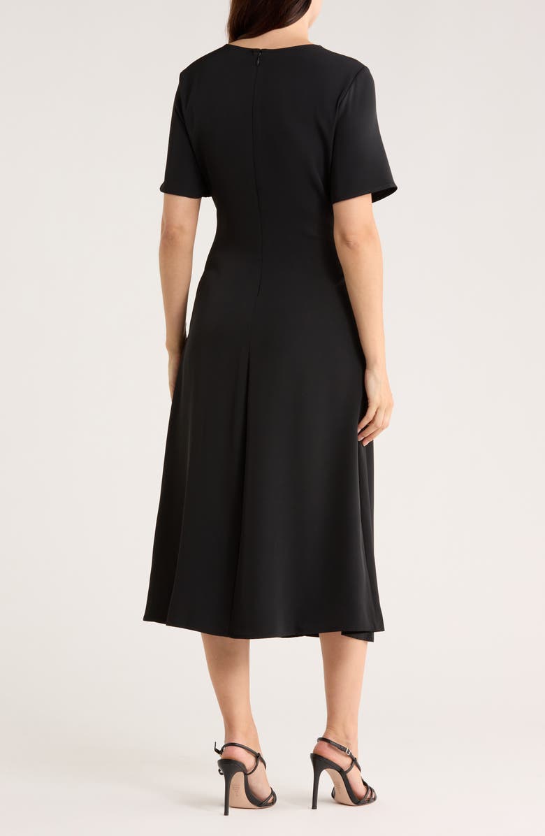 NORDSTROM RACK Twist Front Midi Dress, Alternate, color, Black