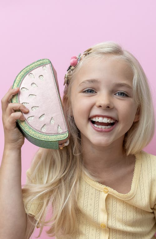 Shop Mimi & Lula Kids' Watermelon Crossbody Bag In Light/pastel Pink