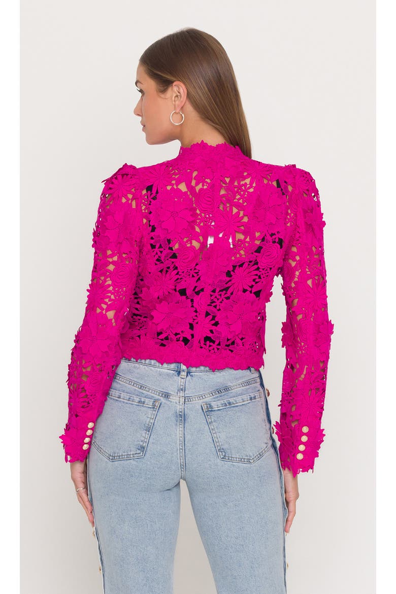 Bondi 3D Lace Jacket, Alternate, color, Hibiscus