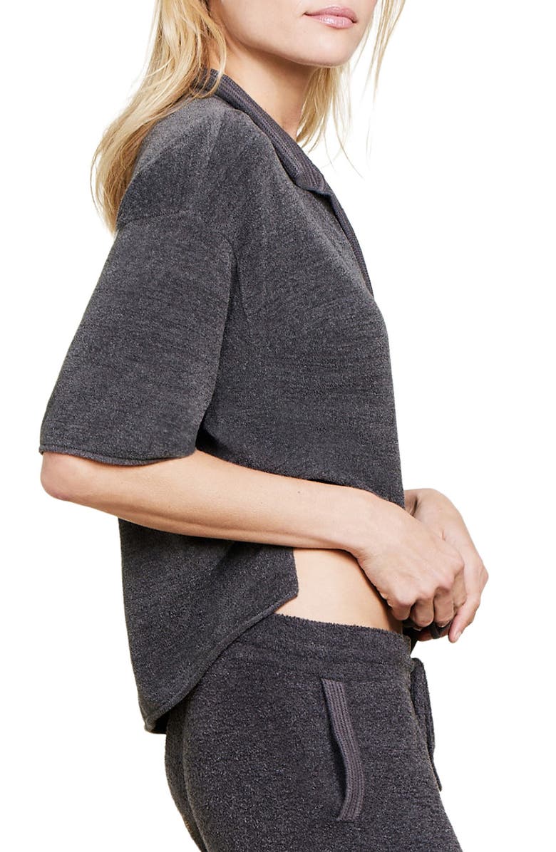 Barefoot Dreams<sup>®</sup> Collared Knit Top, Alternate, color, Carbon