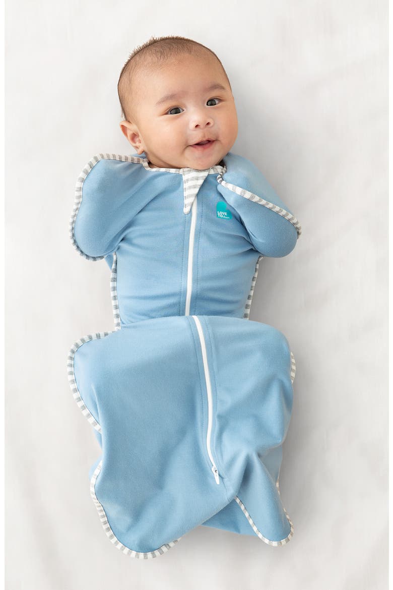 Swaddle Up™ 1.0 TOG Original Stretch Cotton Swaddle, Alternate, color, DUSTY BLUE