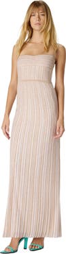 Missoni Sleeveless Long Dress With Lamé Stripes