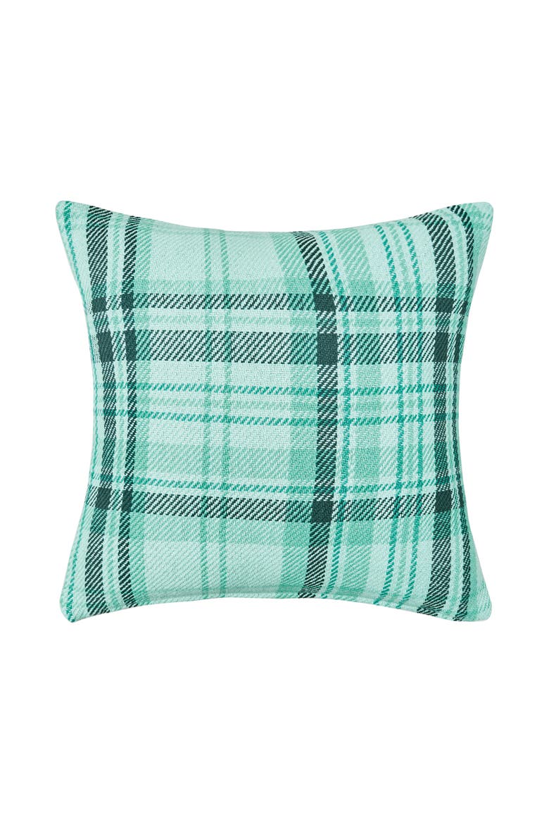 McKinley Plaid Throw Pillow, 18" x 18", Main, color, Blue