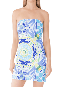 Self-Adore Limoncello Hand Beaded Embellished Mini Dress