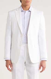 Tommy Hilfiger Two Button Notch Lapel Woven Linen Sport Coat