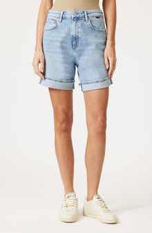 Heidi High Waist Cuffed Relaxed Denim Shorts