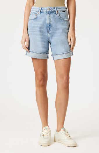 Heidi High Waist Cuffed Relaxed Denim Shorts