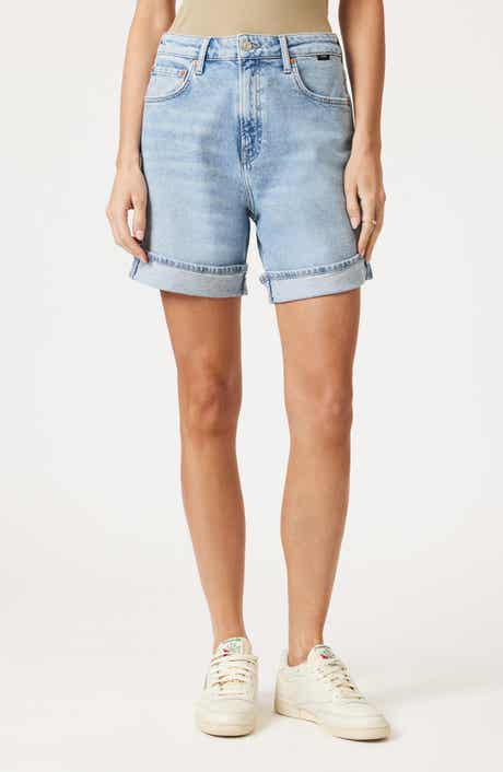 Heidi High Waist Cuffed Relaxed Denim Shorts