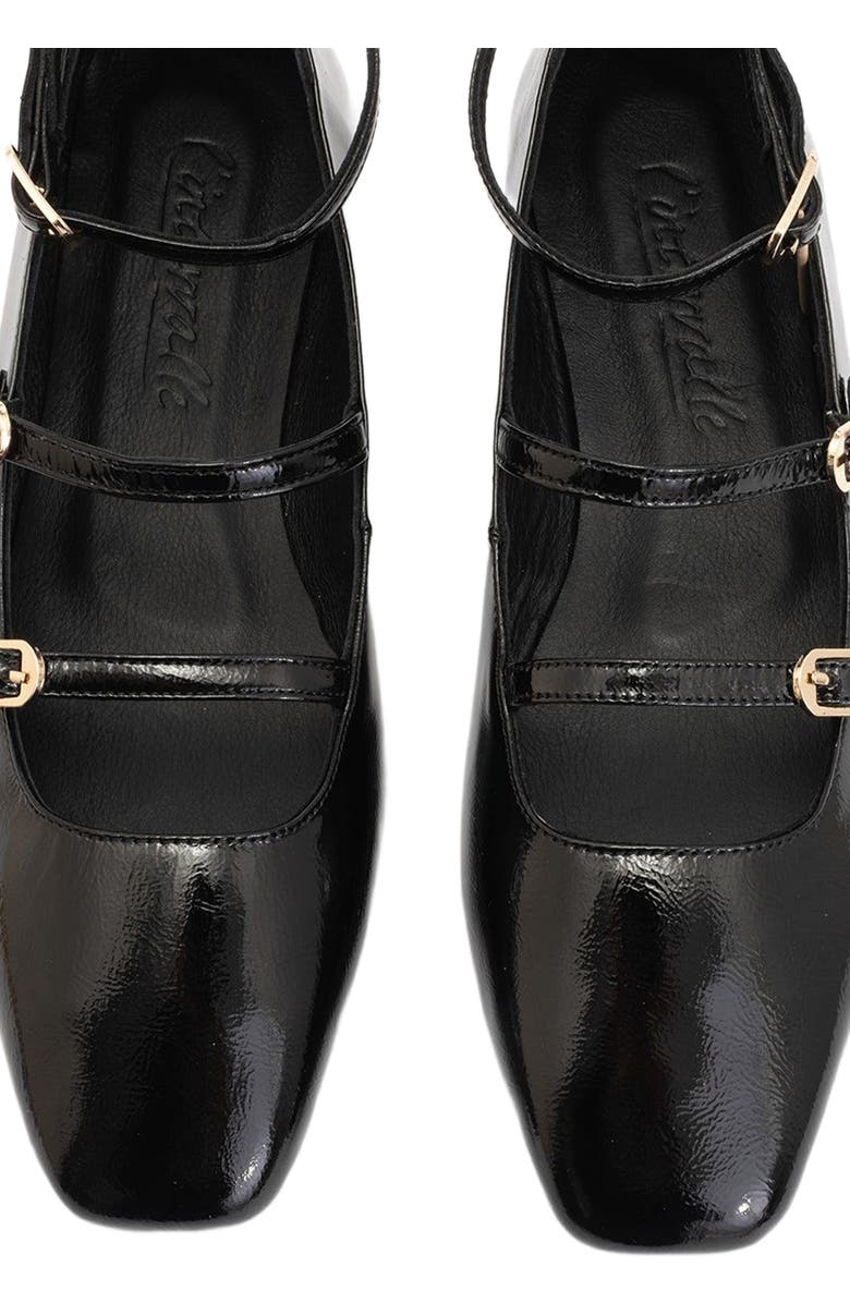 Forever & Always Shoes Serena Leather Mary Jane Flats, Alternate, color, Black Patent Leather