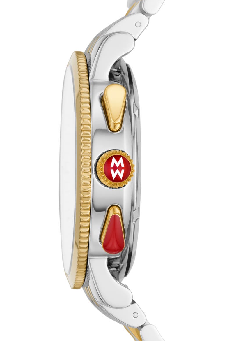 Women's Sport Sail Diamond Accent Two-Tone Bracelet Watch, 42mm - 0.13 ctw, Alternate, color, 2T SILVER/GOLD